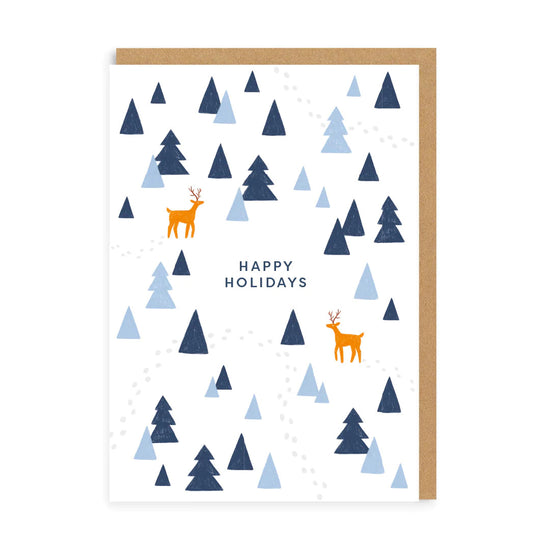 Χριστουγεννιάτικη Κάρτα Happy Holidays tiny forest