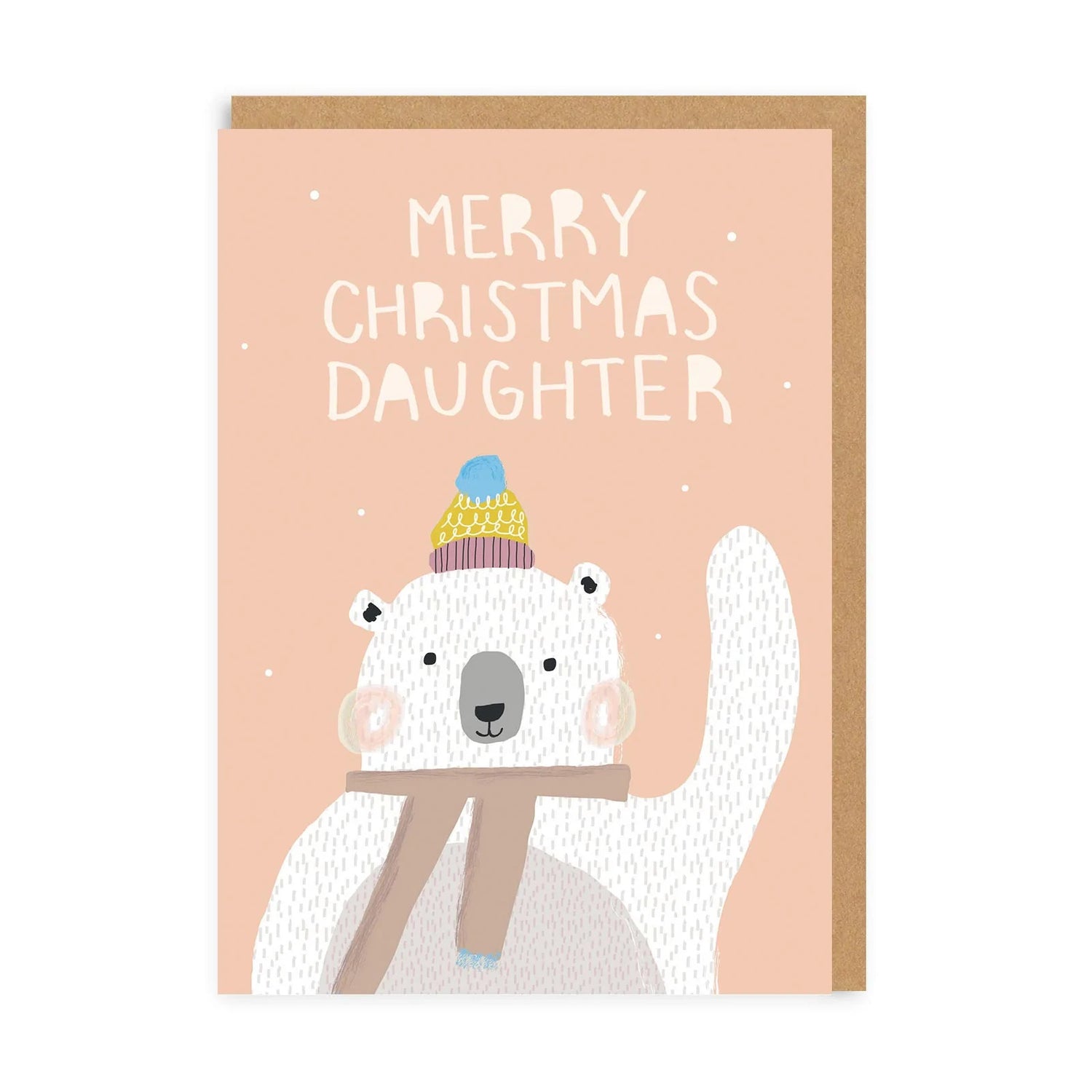 Χριστουγεννιάτικη Κάρτα Merry Christmas Daughter bear